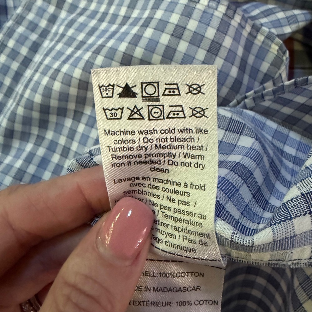 UNTUCKit Mens XL Shirt Bundle 3pc Wrinkle Free Cotton Plaid Pinstripe Grid XL - Picture 14 of 16